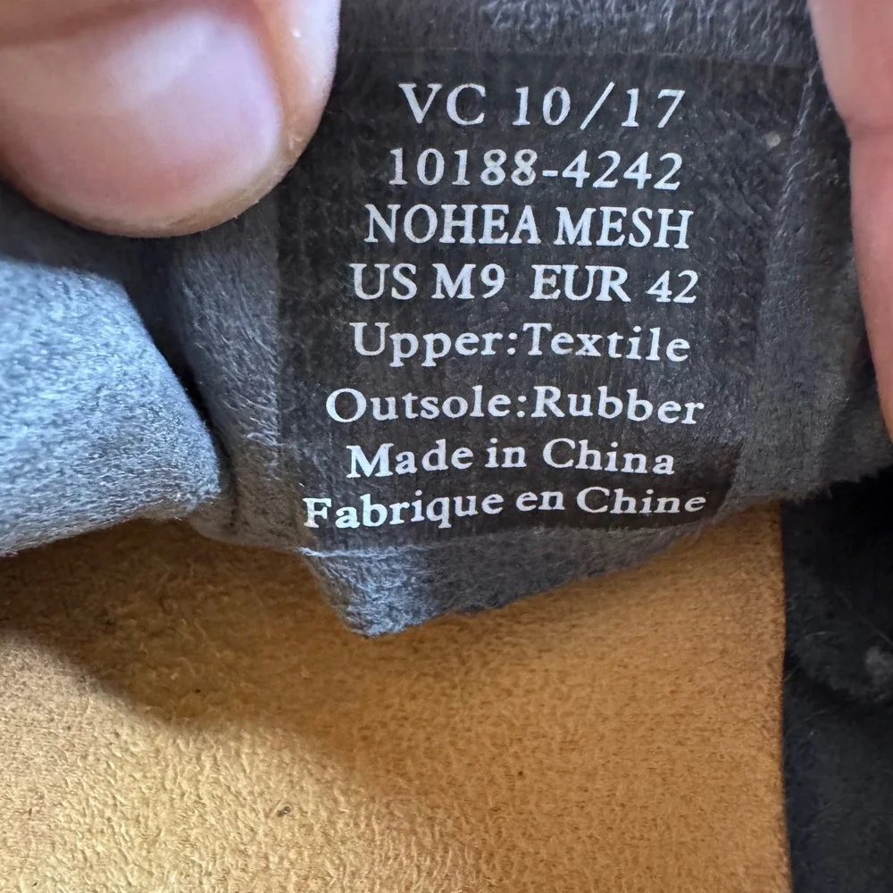 OluKai Nohea Mesh Grey Orange Slip On Shoes Mens 9 Drop-In Heel 10188-4242